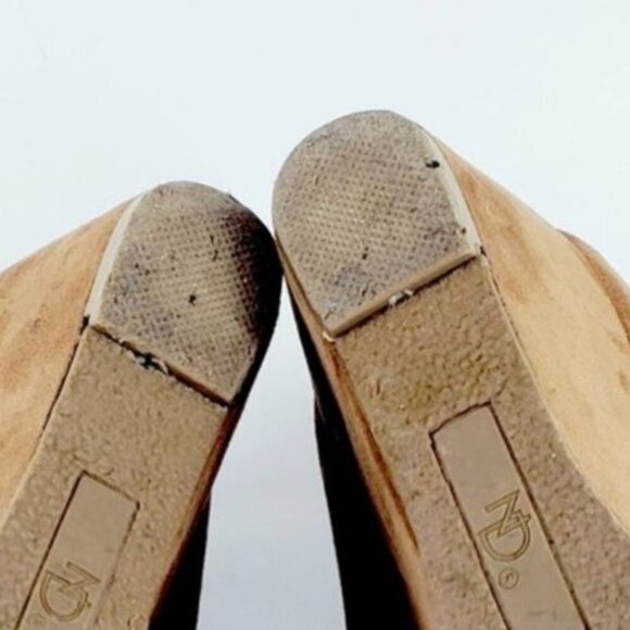 New Direction Women 9 Camden Medium Brown Faux Suede Wedge Lace Up Ankle Booties - Picture 5 of 9